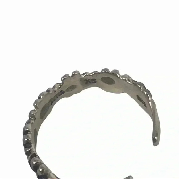 925 STERLING SILVER FLORAL CROWN FLOWER CHILD FESTIVAL TOE RING SIZE XS - Picture 3 of 15